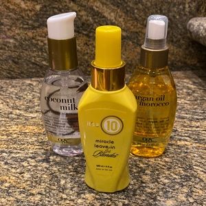 Travel bundle leave-in hair serums